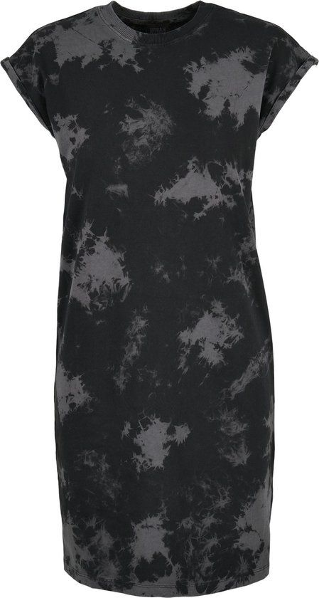 Urban Classics Bleach Dames Mini-jurk - zwart/grijs - M