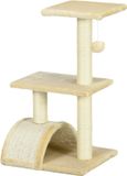 PawHut Krabpaal 72 cm met pluche ballen voor middelgrote katten Crèmewit