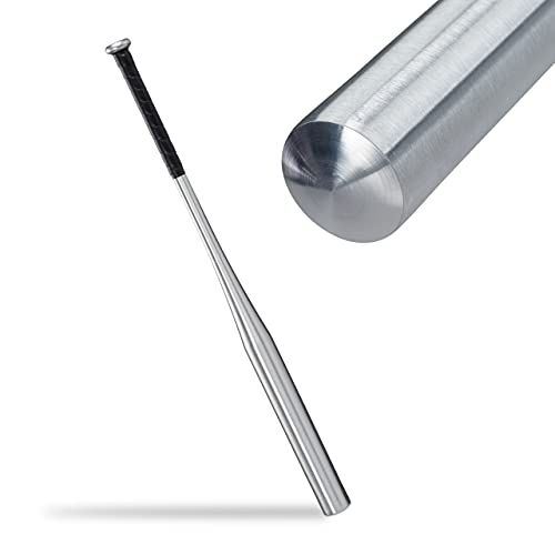 Relaxdays Honkbalknuppel aluminium, lichte softball-knuppel, antislip handvat, 34 inch, aluminium clubs, zilver