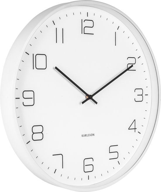 Karlsson Wall clock Lofty iron matt white, D. 40cm