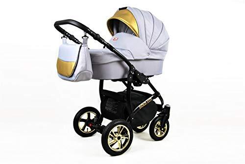 SaintBaby Kinderwagen 3in1 Set Isofix Buggy Baby Autostoeltje Black-Deluxe by Silver 2in1 zonder autostoel