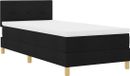 vidaXL Boxspring bed met matras en hoofdeinde Zwart 90 x 200 cm Stof