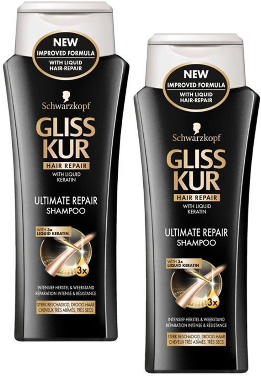 Gliss Kur Ultimate Repair - Shampoo - 2 stuks van 250 ml