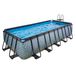 Exit Stone Zwembad 540x250x122cm met zandfilterpomp - Grijs