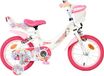 Volare Unicorn Kinderfiets - Meisjes - 14 inch - Wit - Twee Handremmen