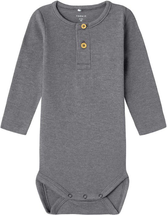 Name It Kab Button Romper - Mt. 74 - Mockingbird Melange