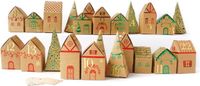 Graine Creative Adventshuisjes knutselset, kerstdorp, doe-het-zelf adventskalender