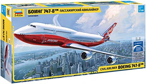 Zvezda 500787010-1:144 passagiersvliegtuig Boeing 747-8