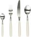 Pomax Renoir set de couverts 16 pièces manche résine blanc cassé