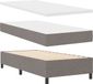 vidaXL Boxspring bed met hoofdeinde Taupe 100 x 200 cm Stof