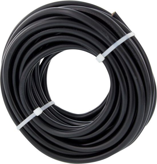 Huishoudkabel - VMVL - 3 x 1.0 mm² - 10 m - Zwart