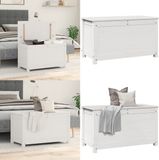 vidaXL Opbergbox wit 80x40x45,5 cm massief grenenhout