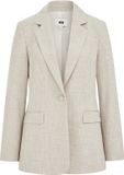 WE Fashion Dames slim fit blazer met structuur