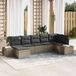 Maison Exclusive - Ensemble de jardin 7 pièces, salon en polyrotin gris