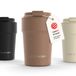 LARS NYSØM Bevægelse Thermos Coffee Mug-to-go 380ml - sans BPA avec Isolation - Thermos en acier inoxydable anti-fuite (Mocha Brown - Powder)
