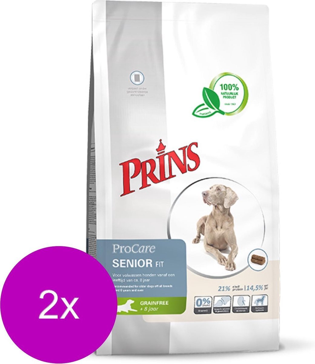 Prins Procare Senior Fit - Hondenvoer - 2 x 3 kg Graanvrij