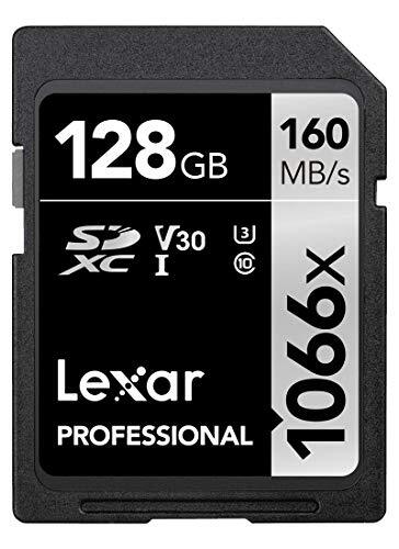 Lexar Professionele 1066x 128GB SDXC UHS-I Kaart SILVER Reeks, tot 160MB/s Lezen, voor DSLR en Mirrorless Camera's (LSD1066128G-BNNNU)