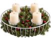 Merkloos Relaxdays Adventskrans - voor 4 kaarsen Ø 33 cm - zilver