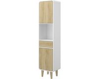 Vicco Arla Badkamermeubels – 40 x 161 cm Wit/eiken