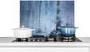 KitchenYeah Spatscherm keuken 60x40 cm - Kookplaat achterwand Bos - Winter - Sneeuw - Muurbeschermer - Spatwand fornuis - Hoogwaardig aluminium