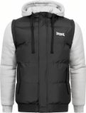 Lonsdale London Dowpot Heren Collegejas - zwart/gemêleerd grijs - L