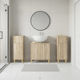 Maison Exclusive Ensemble de meubles de salle de bain exclusif - Système DELFT, 3 pièces, en chêne Sonoma