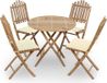 Maison Exclusive - Salon de jardin 5 pièces avec coussins, pliable, en bambou