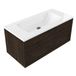 Saniclass Holz Frame Badkamermeubelset - 100x45x57.5cm - Torino solid surface wastafel wit - zonder kraangat - 1 lade - mat eiken charcoal