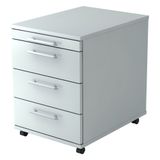 hjh OFFICE PRO Ladeblok - 3 Lades - Verrijdbaar - Grijs - 42,8 x 58 x 59 cm - Bari 1606 RE