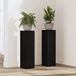 vidaXL Plantenstandaard 2 stuks Zwart eiken 17 x 17 x 60 cm Bewerkt hout
