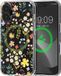 kwmobile Kristalheldere hardcase compatibel met Apple iPhone 16 Hoesje – compatibel met MagSafe – Acryl hoesje met TPU-rand – Charmante bloemen design