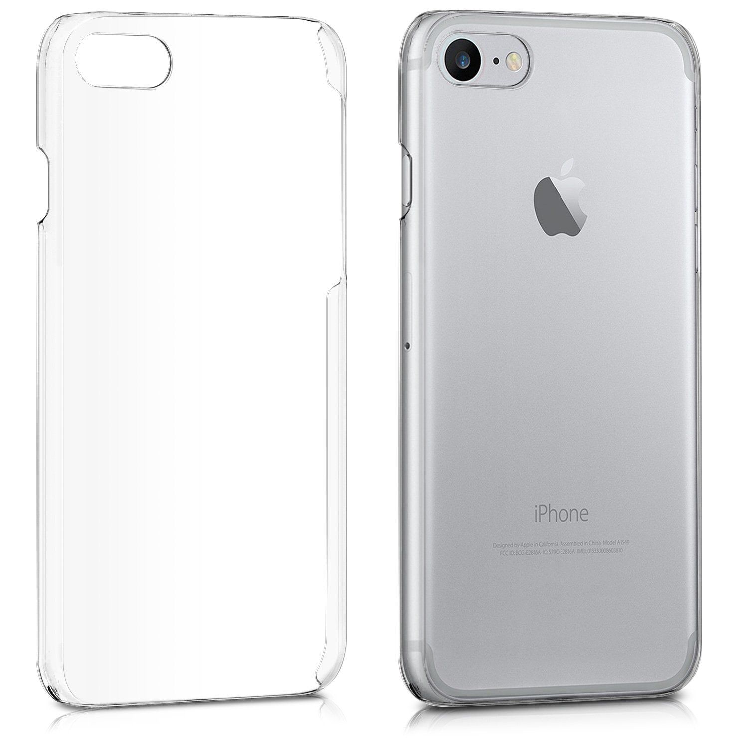 kwmobile Cover Case for Apple iPhone 7 / 8 / SE (2020 & 2022) - Transparent Plastic Phone Case - Shock, Scratch & Dust Resistant