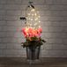 Spetebo Decoratieve led-kraan op zonne-energie met bloempot 60 x 17 cm tuinverlichting met 30 leds in warm wit decoratieve lantaarn lichtketting sterrendouche lichtspel