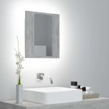 Maison Exclusive Armoire miroir pour salle de bain LED, couleur béton gris, dimensions 40 x 12 x 45 cm, matériau : acrylique