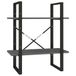 vidaXL Boekenkast met 4 schappen 60x30x140 cm massief grenenhout grijs