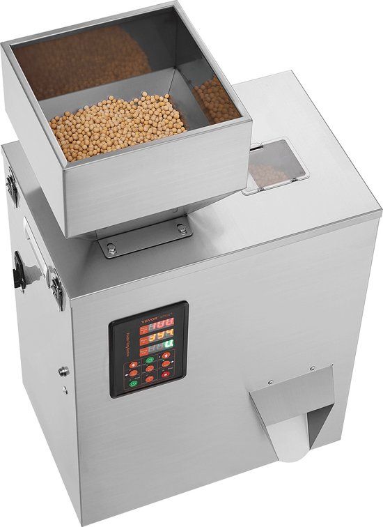VEVOR Poedervulmachine 0,022-1,1lbs / 10-500g Automatische Intelligente Deeltjesschaal Vulmachine Flessenzak Poedervuller Deeltjesdispenser voor Theezaden Granen Poeder Meelbonen Gli