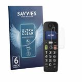 Savvies Screenprotector voor Panasonic KX-TGU130 - Folie Beschermfolie transparant 6 Stuks