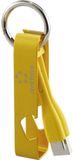 Renkforce RF-6721080 USB-kabel USB 2.0 USB-A stekker, USB-C stekker 0.15 m Geel