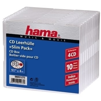 Hama CD Slim Pack 4, pack 10