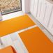 PETTI Artigiani Italiani - Tapijt voor keuken, loper voor keuken, antislip, wasbaar 52 x 140 cm, effen kleur, oranje, 100% Made in Italy