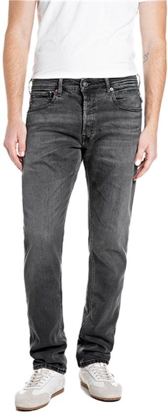 Replay Grover Straight Fit Jeans Zwart