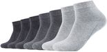 Camano Sneakersokken 7-Pack Grijs Gestreept Katoen Unisex Maat 39-42