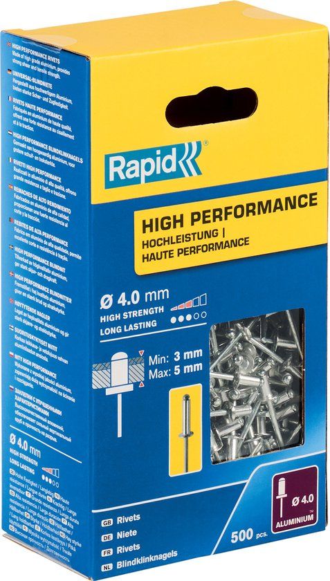 Rapid Klinknagels 5001432 Ø 4 x 8 mm