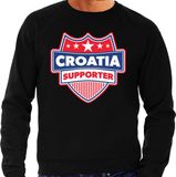 Bellatio Decorations Croatia Croatia supporter schild sweater zwart voor heren XL