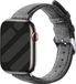 Strap-it Alcantara bandje geschikt voor Apple Watch bandje - Series 1/2/3/4/5/6/7/8/9/10/11/SE/SE2/SE3 in de maat: 38 / 40 / 41 / 42mm - bandje gemaakt van kunstleer - Smartwatchbandje met gespsluiting (grijs)