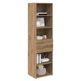 vidaXL - Highboard - Artisan - Eiken - 50 x 42,5 x 185 cm - Bewerkt hout