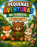 Pequenas Aventuras na Floresta: 25 Desenhos Tranquilos para Colorir