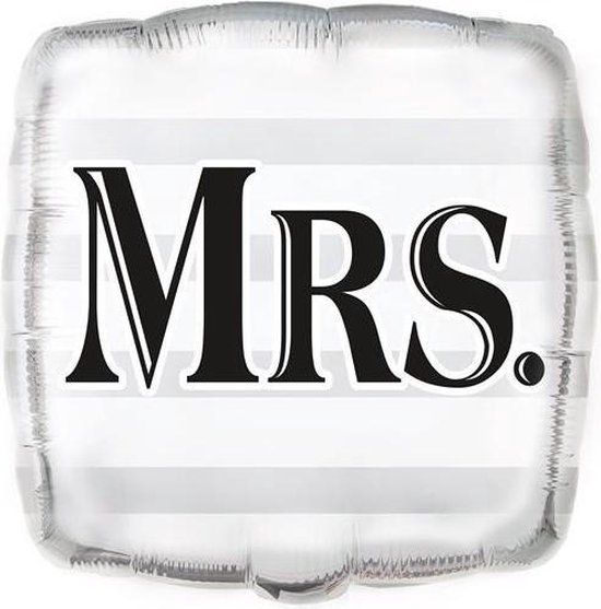 Haza Original Folieballon Huwelijk "mrs" 45 Cm Wit
