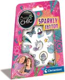 Clementoni - Crazy Chic - Sparkly Tattoo - Plaktattoos met glitters - vanaf 6 jaar