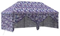 vidaXL Pop-up Gazebo met 4 Zijwanden, 3 x 6 m, Blauw Camouflage
